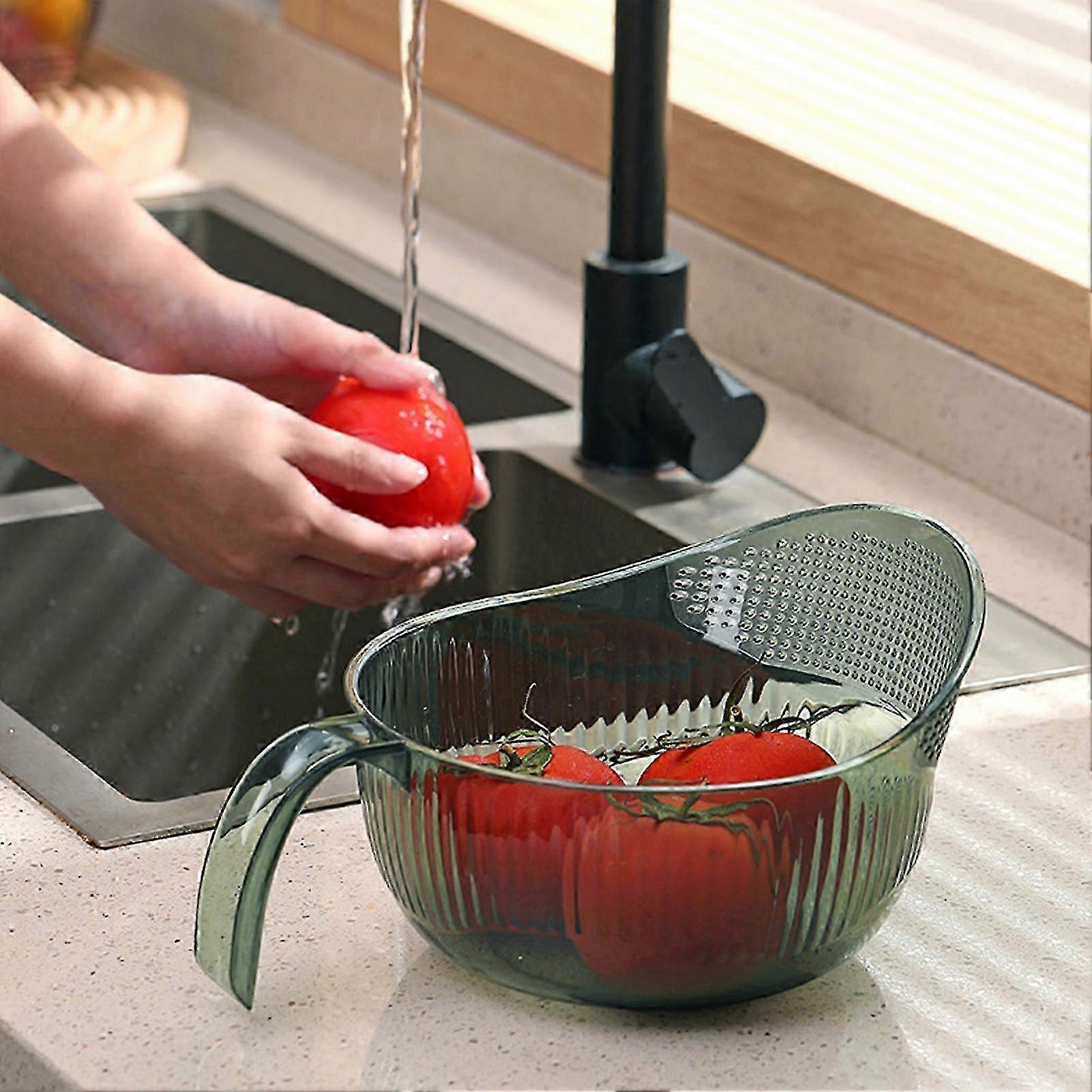 Rice Washing Machine Multifunctional Easy to Use Streamlined Design Quick Drainage Efficient Rice Washing Tool