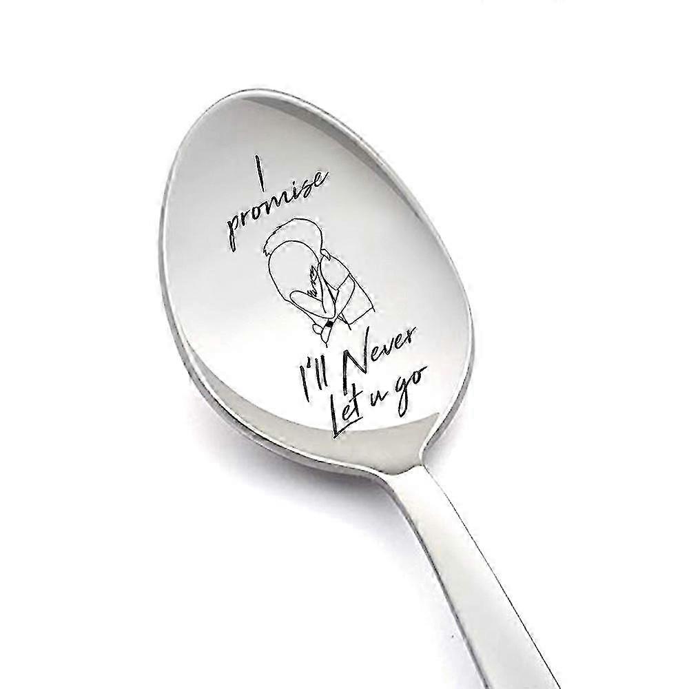 Deixe você ir temático colher de aço inoxidável f74