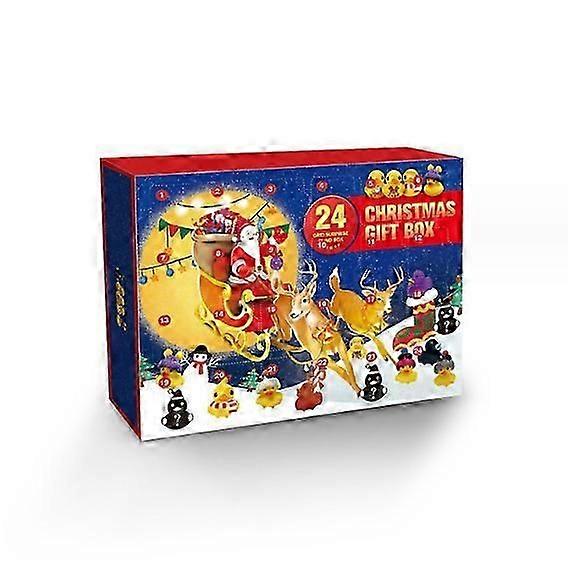 Christmas Duck Blind Box Low-End - Model I 24pcs Hot Selling Christmas Rubber Duck Advent Calendar Christmas Rubber Duck Toy Blind Box 24 Grid