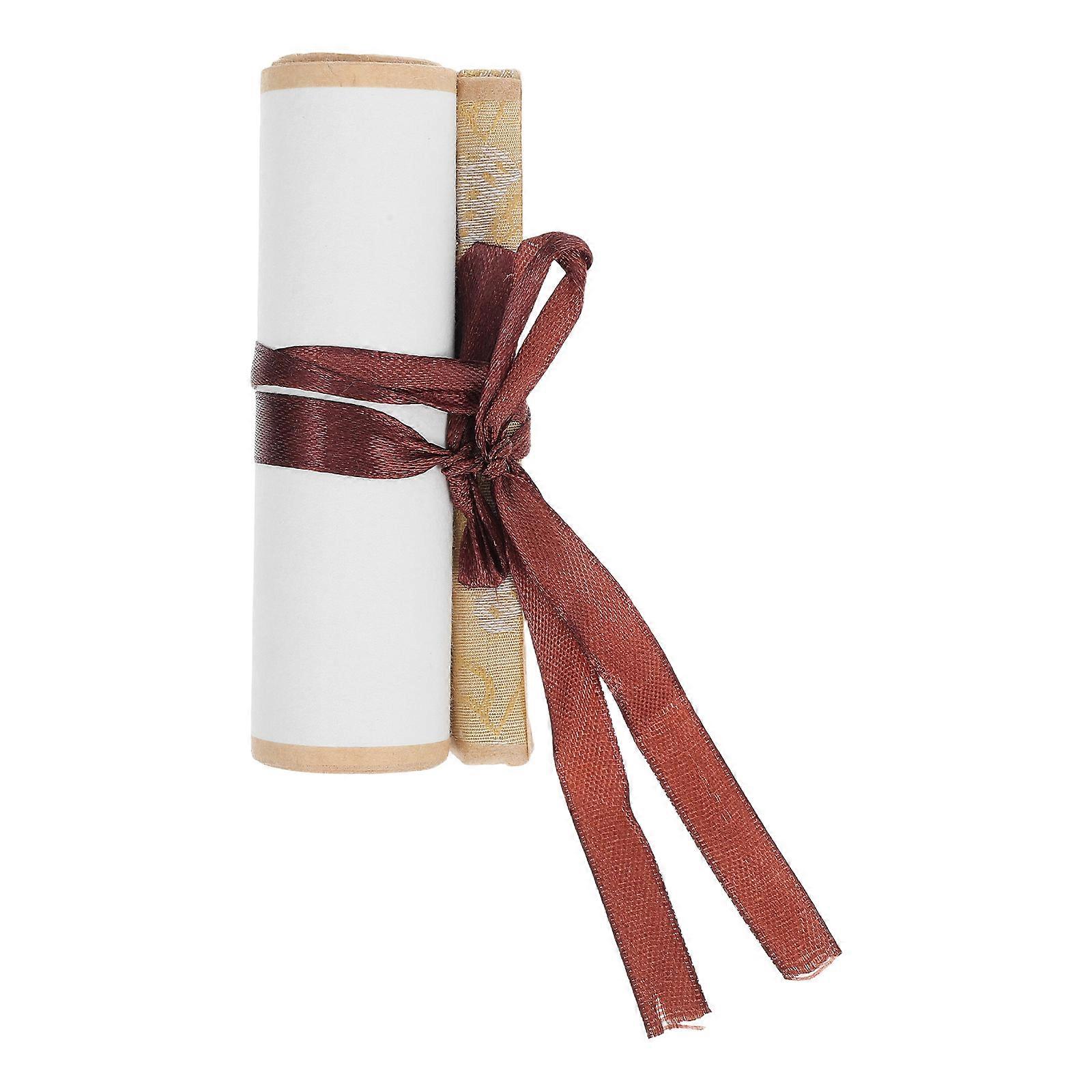 Chinese Calligraphy Scroll Paper for Writing and Drawing with Wood Rods 10x36cm