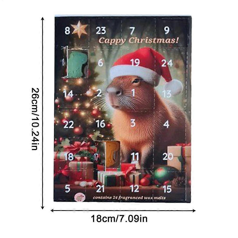 Capybara 2025 Advent Calendar, 24 Days Christmas Countdown Pendant Toy, Capybara Hanging Ornament Calendar for Desk, Bookshelf