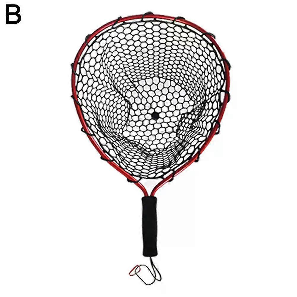 Soft Silicone Fish Net Aluminium Alloy Pole Fishing Mesh Net Network Handle Pole Fishing Tools Landing Trap Study Casting S R6C8