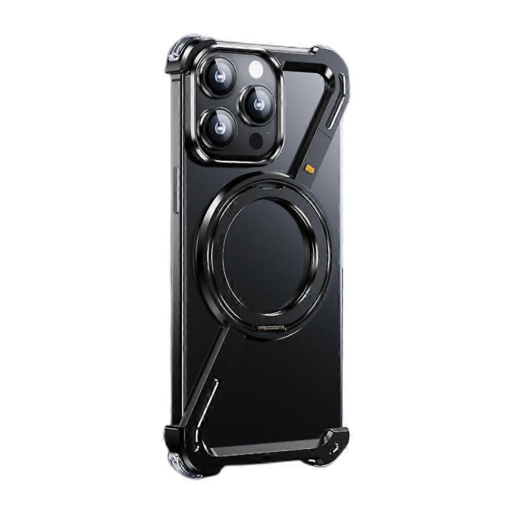 for 16 pro Frameless Case,for 16 Pro Max/16 Pro/16 Case with Magnetic Invisible Stand,Magnetic Kickstand Case, Lightweight Frameless Case with 360 Ro