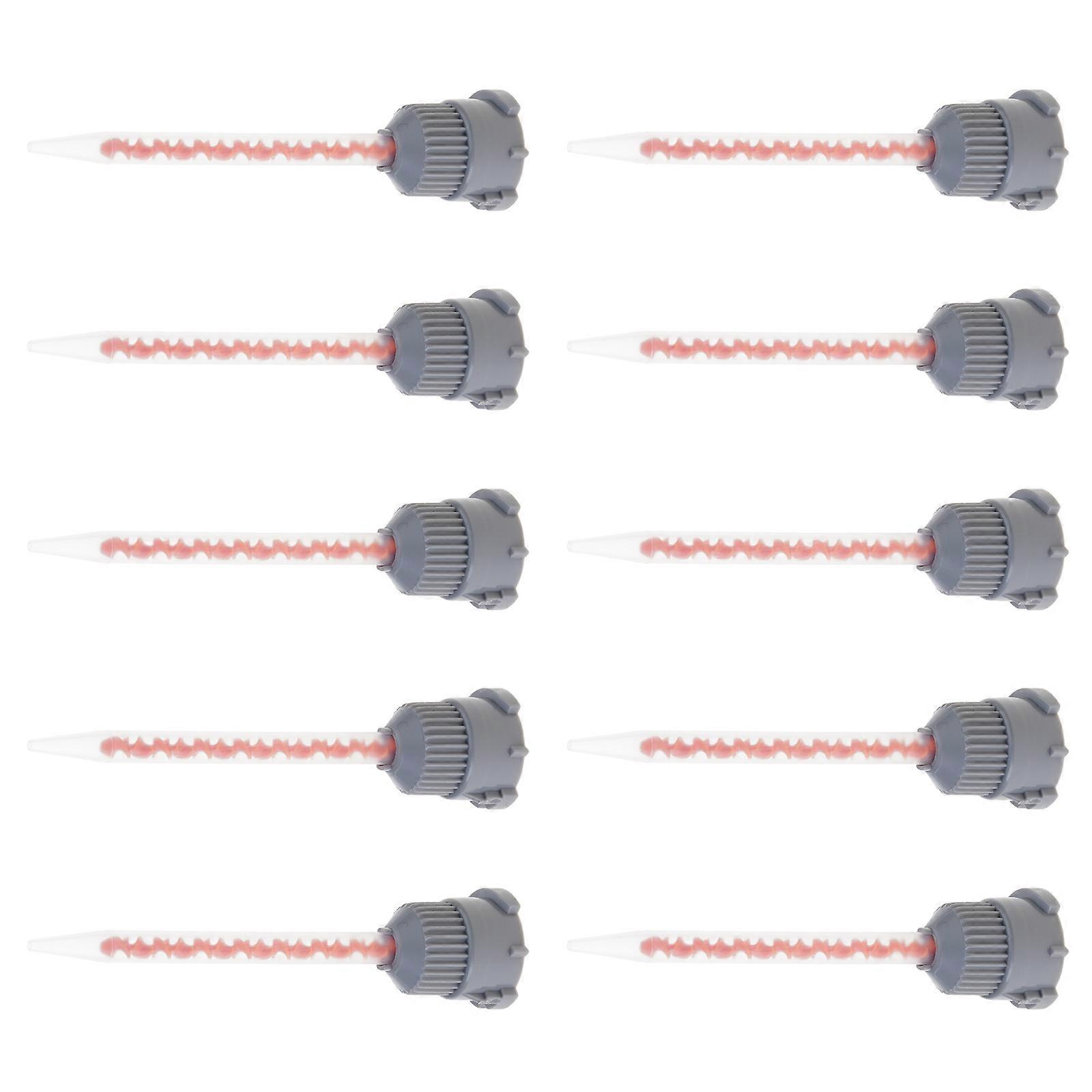 10Pcs Static Mixing Nozzles Epoxy Resin Mixer Tubes for Enhances AB Glues Performances In Precise Work Environments Multicolor