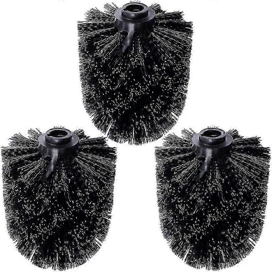 Toilet brush head replacement for 3-pack black brush