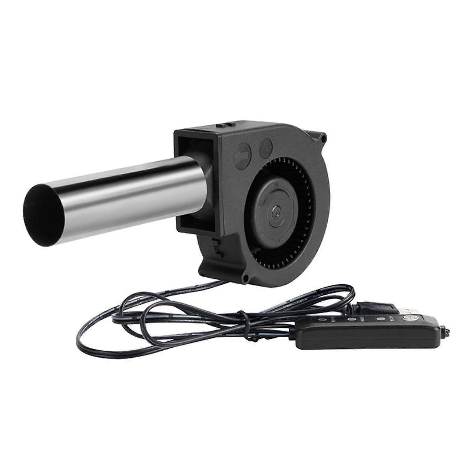 USB Camping Stove Blower with Variable Speed Control, 3 Adjustable Speeds for Outdoor Cooking