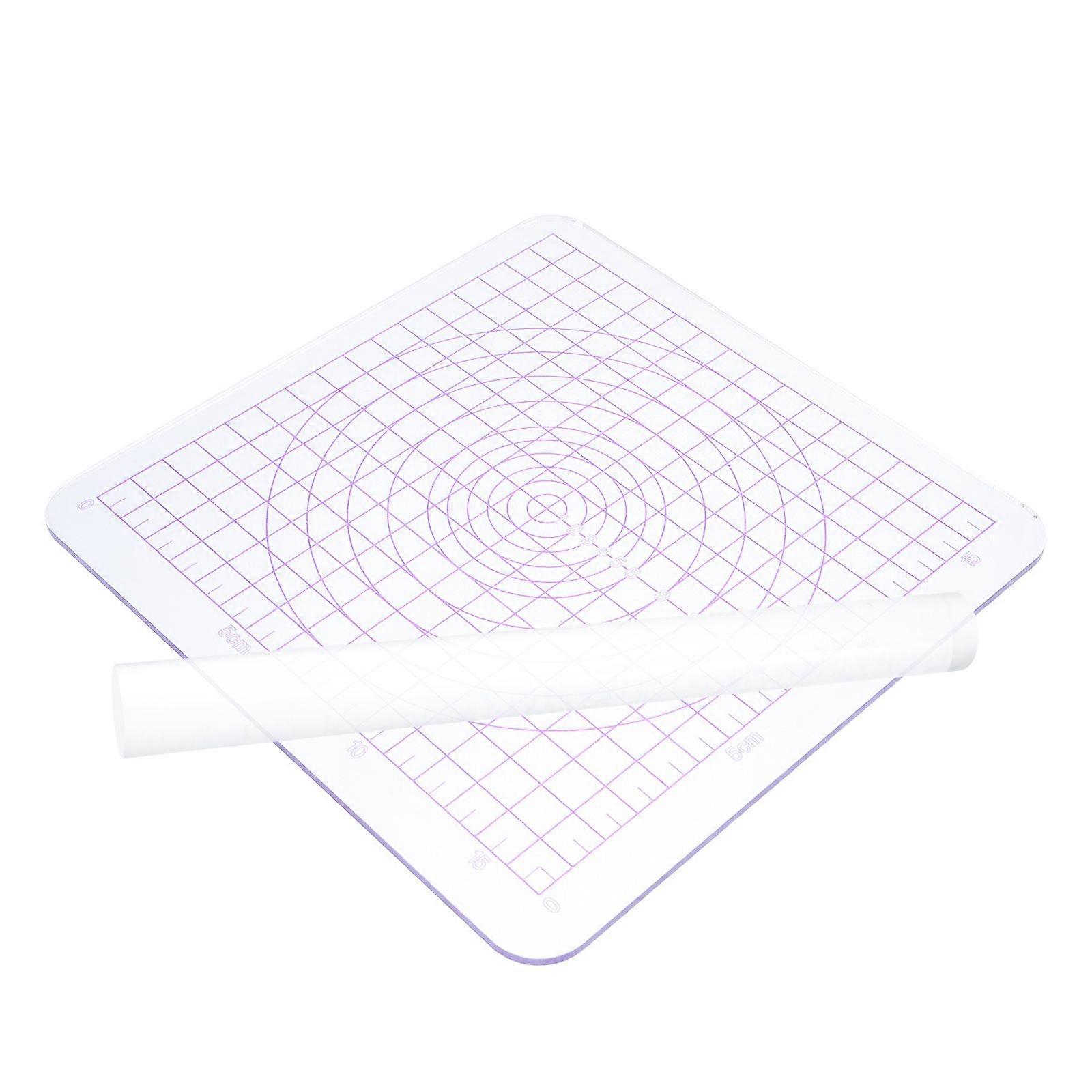 Acrylic Clay Modeling Tools Set for DIY Pottery Crafts with Rolling Pin and Pressing Board Assorted Color