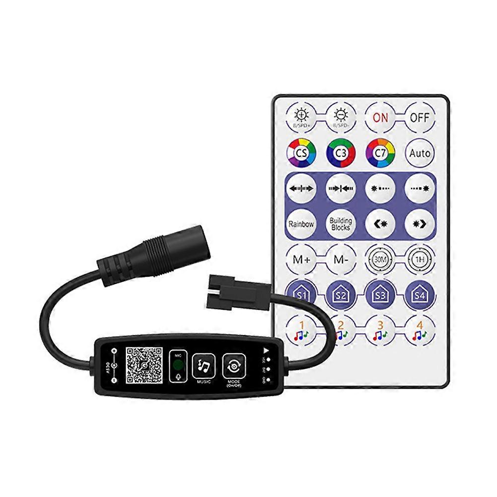 LED Controller Bluetooth Music 28Keys Remote Control, DC12V-24V