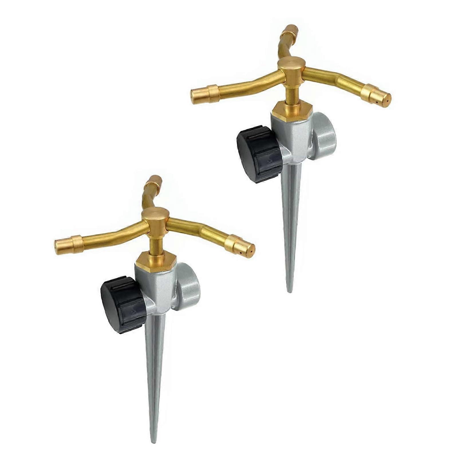 Garden Sprinkler with 360° Automatic Rotation Brass 3 Arm Rotating Head for Lawn and Yard