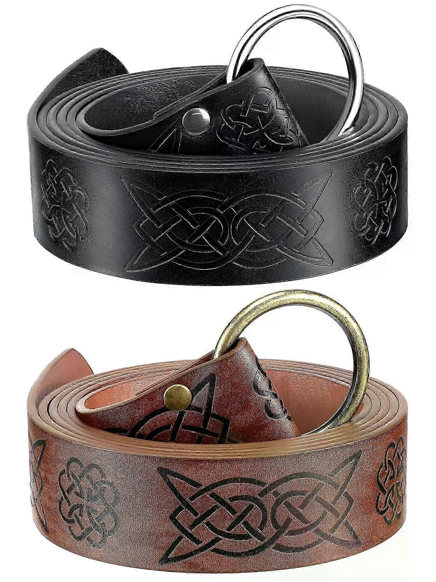 Viking Adventure Warrior Renaissance Belt Celtic Belt Men S Leather Medieval Belt Embossed Cosplay Costume Accessory