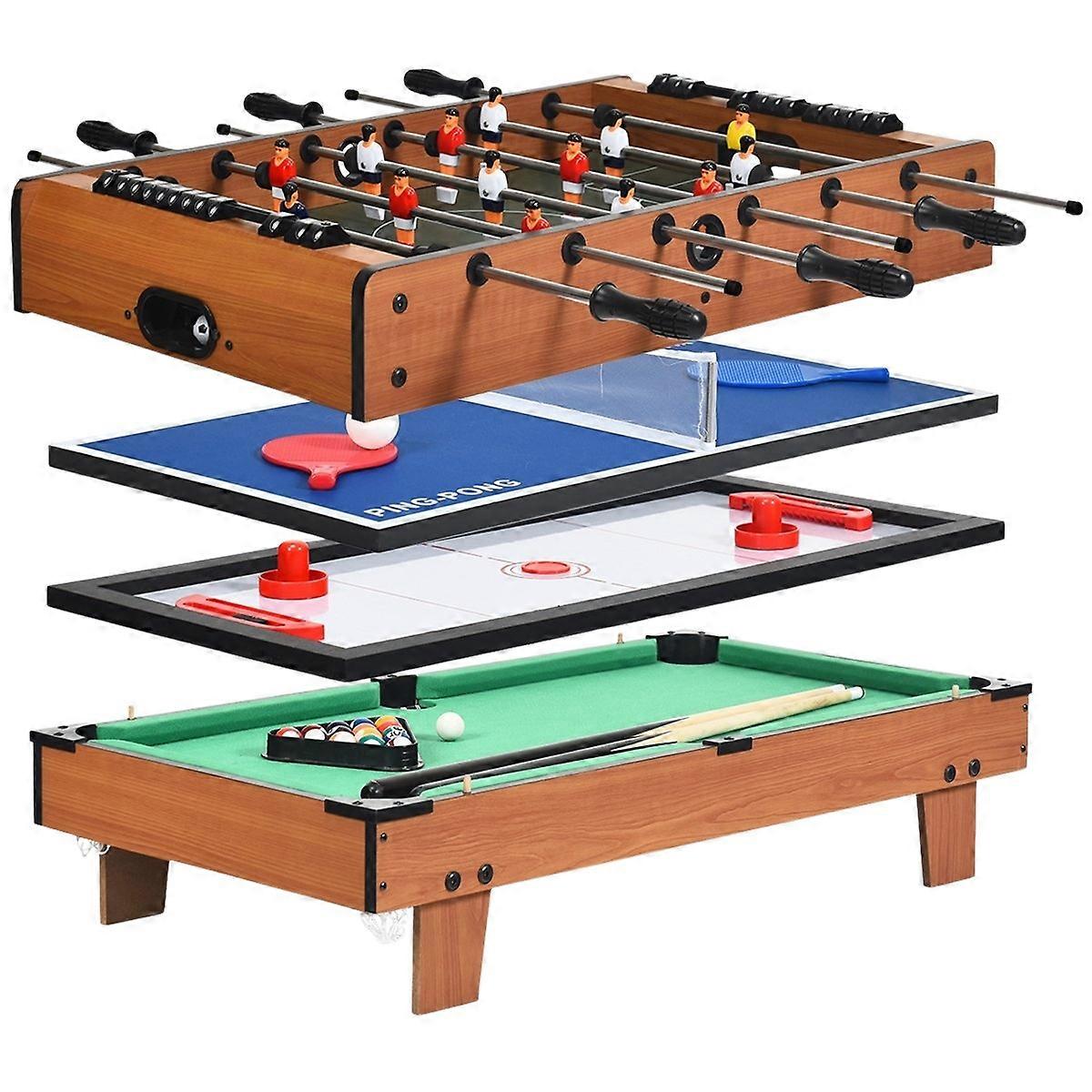 4-in-1 game tables: Football, Billiards, Table Tennis, Hockey