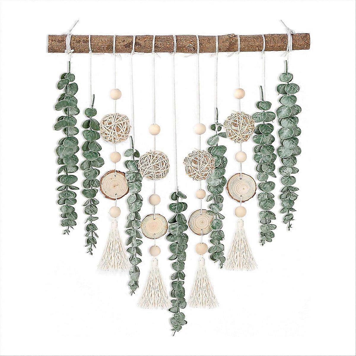 Eucalyptus Wall Hanging Decor with Wooden Stick