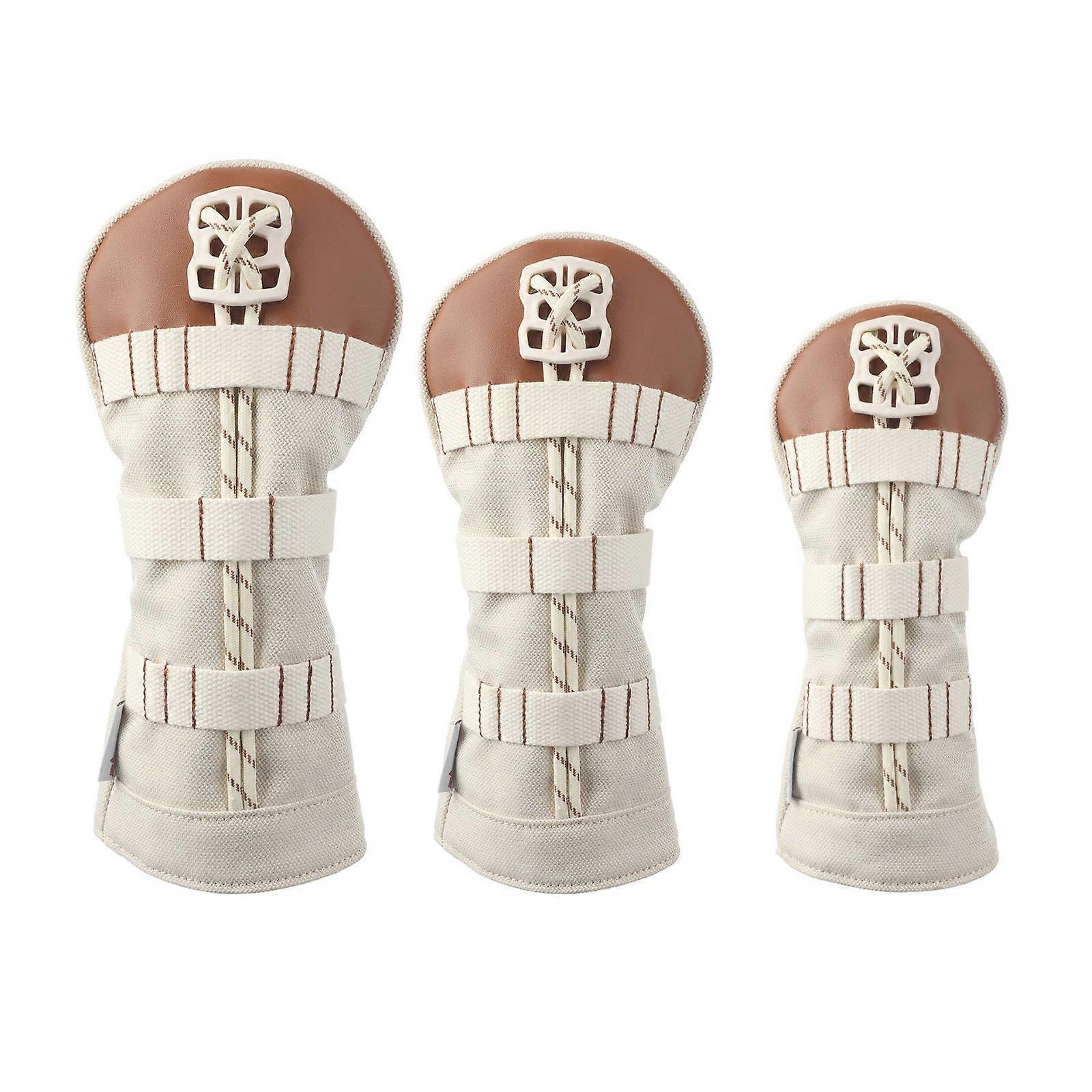 Capa protetora para cabeça de taco de golfe, incluindo drivers, putters e ferros. Multicolorida.