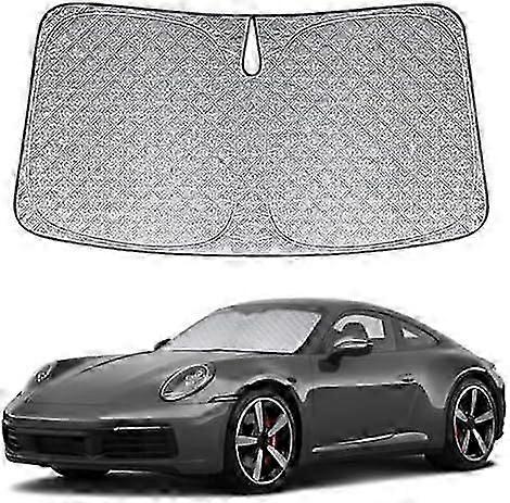 SunShade for Windshield replacement for Porsche 911/992 2018-2025, Car Windscreen Protective Sunshade Maximum Coverage to Block UV Edition 1129