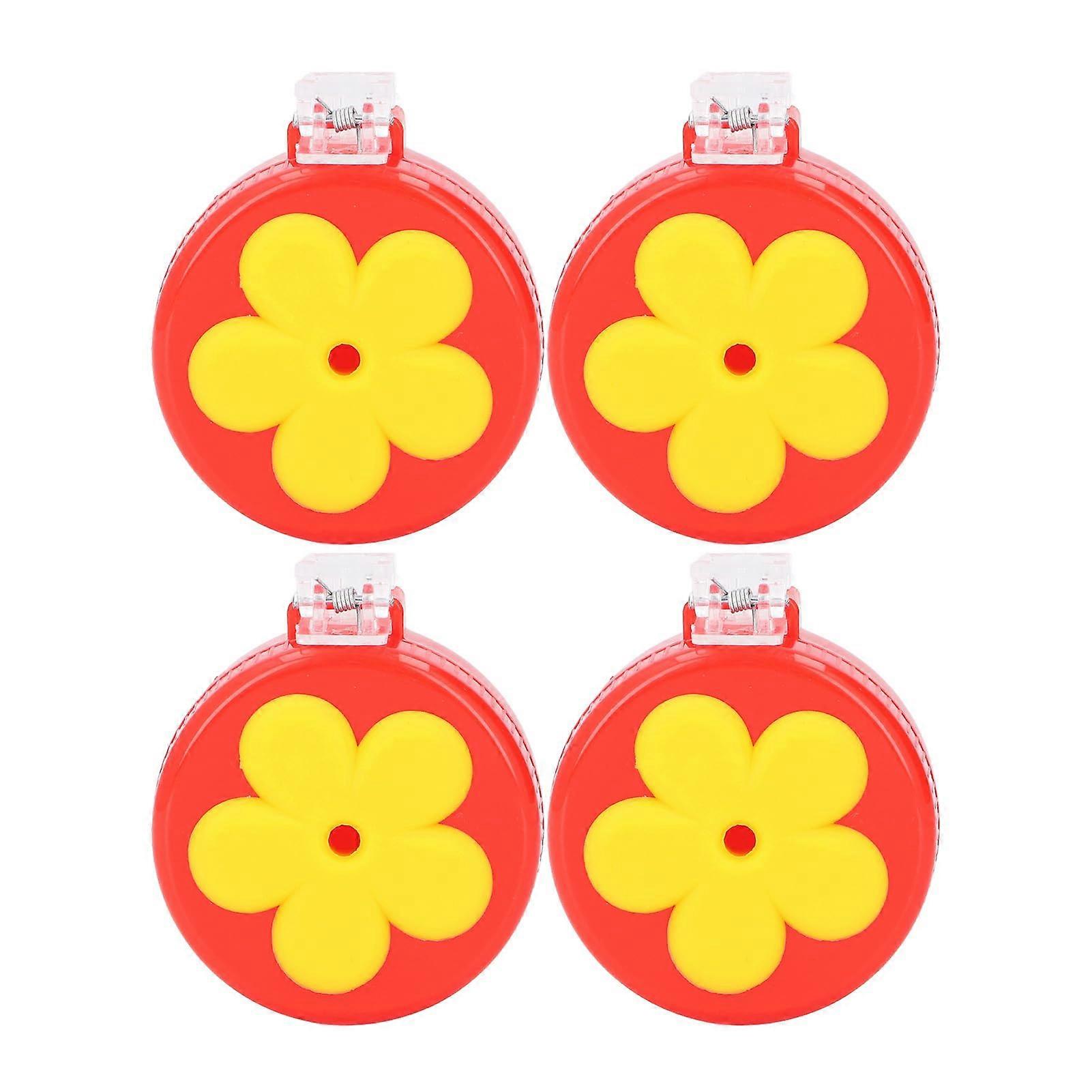 Handheld Hummingbird Feeder with Flower Clips and Brushes, ABS Outdoor Window Set of 4