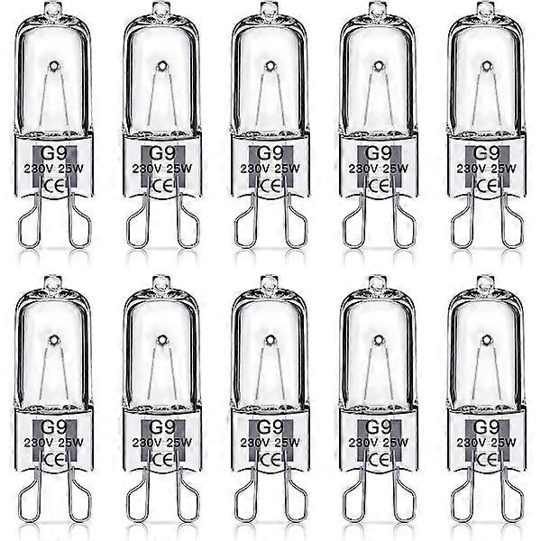 G9 Halogen Bulbs 25W, 230V, 10-pack 25W