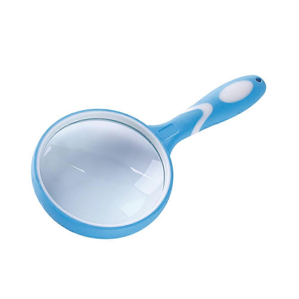 Reading Handheld Magnifying Glass with Handle 3Pcs Blue Rubber Material