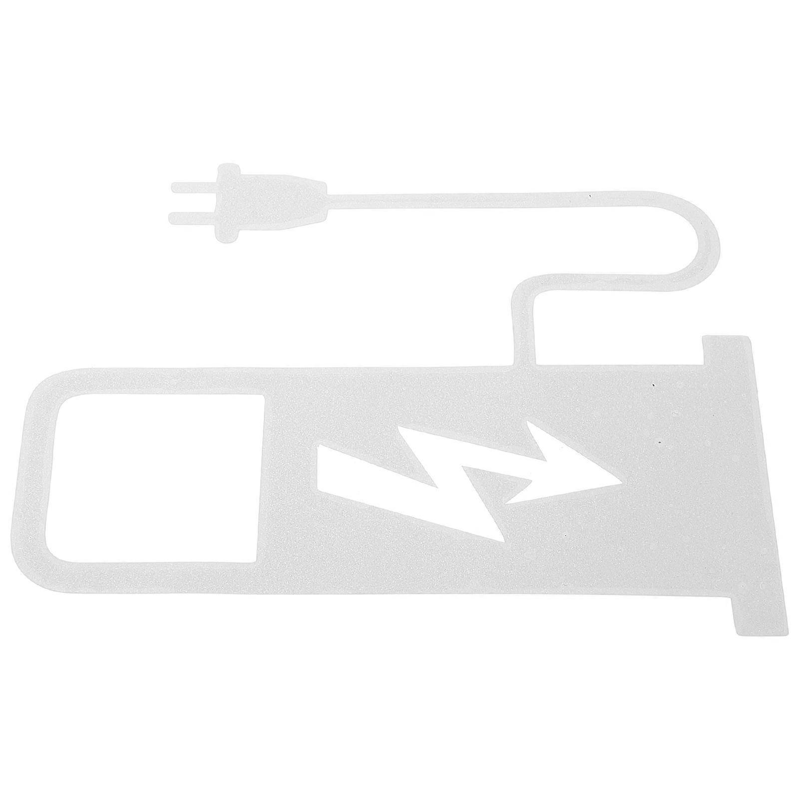 Charging Reminder Sticker For Electric Vehicles With Rectangle Shape And Waterproof Material Designed For Daily Use 1Set