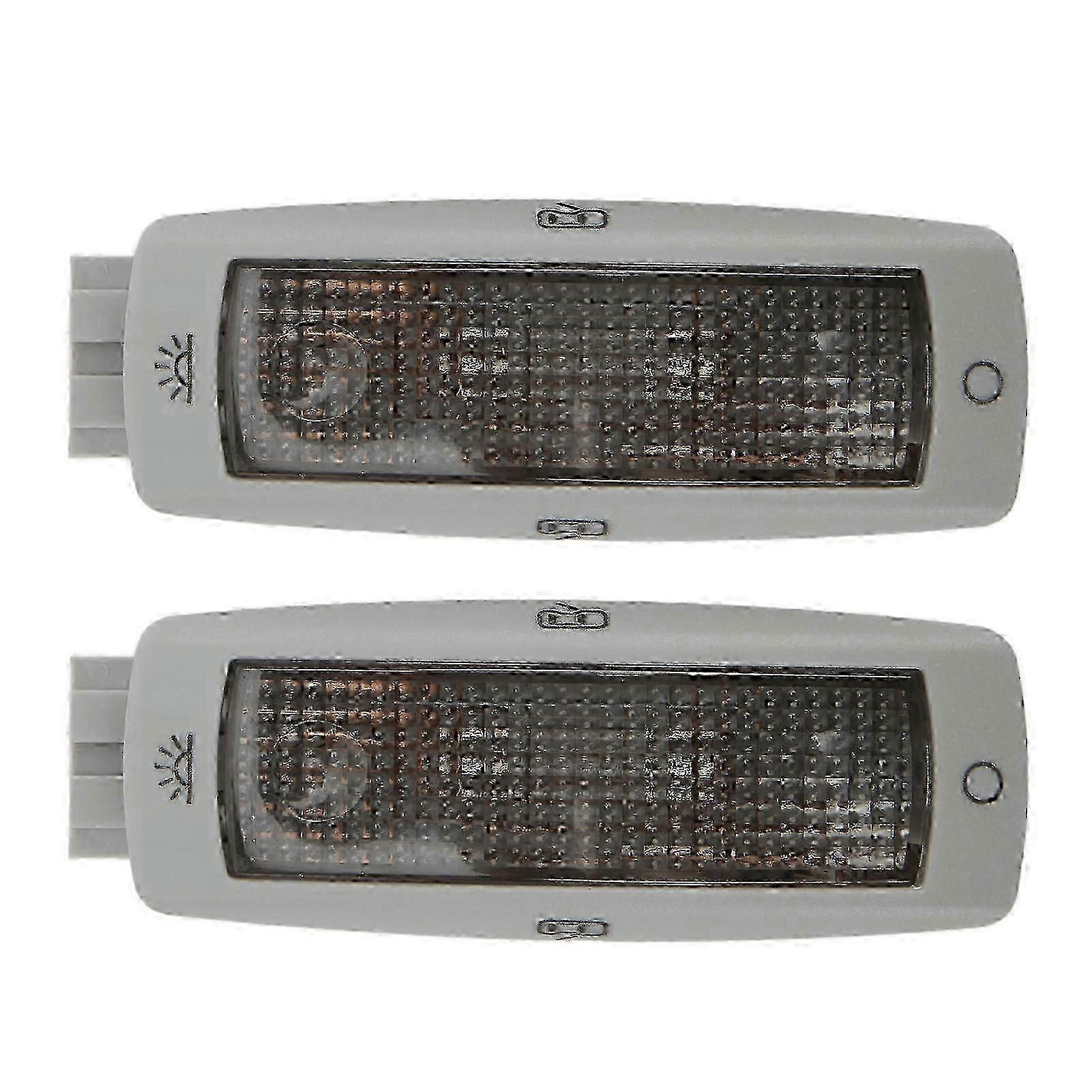 2pcs Rear Reading Dome Light Gray Shell 3B0947291 High Brightness Replacement for Caddy Interior Lighting w