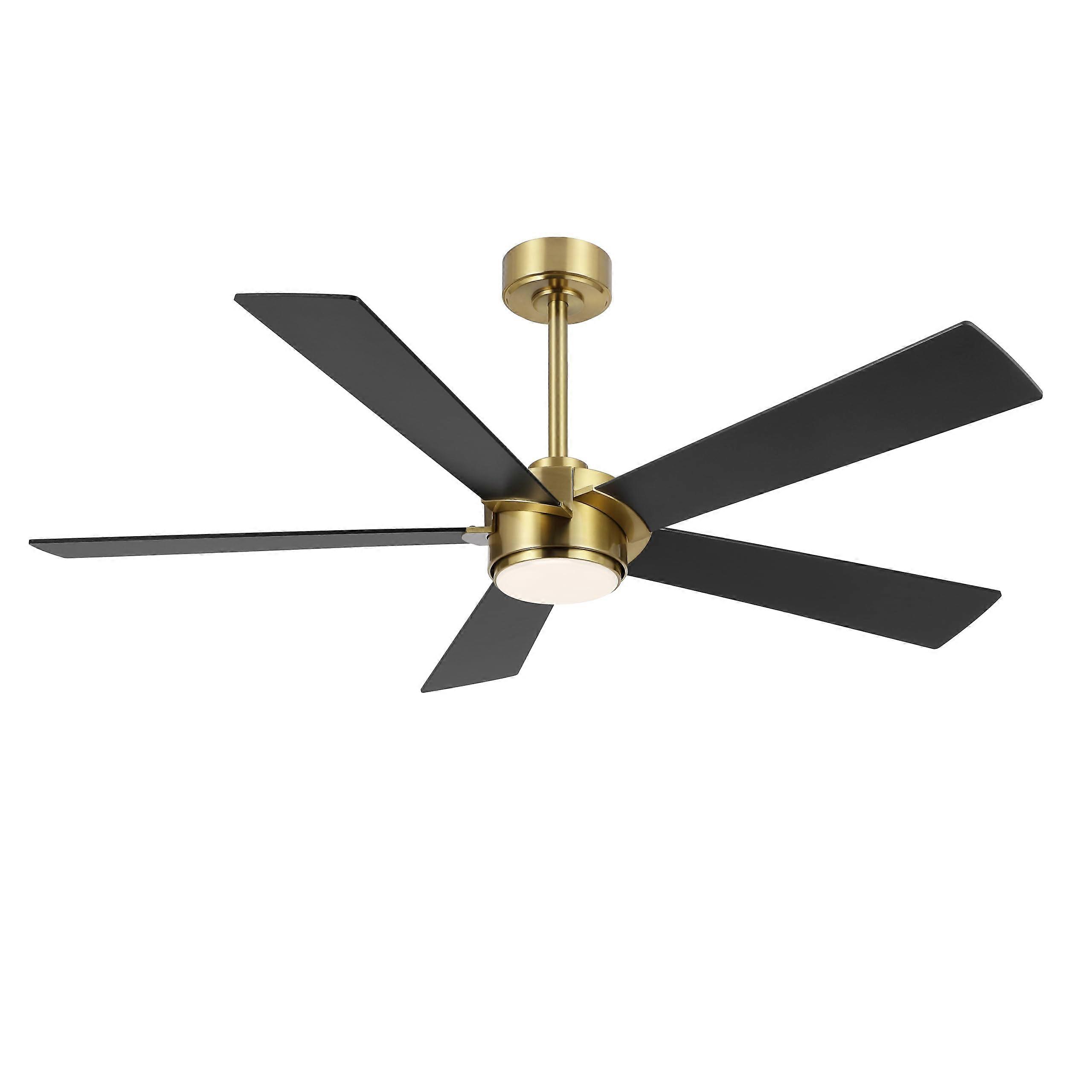 54 Inch Modern Ceiling Fan with Light and Remote, Dimmable LED, Quiet 6Speed Reversible DC Motor