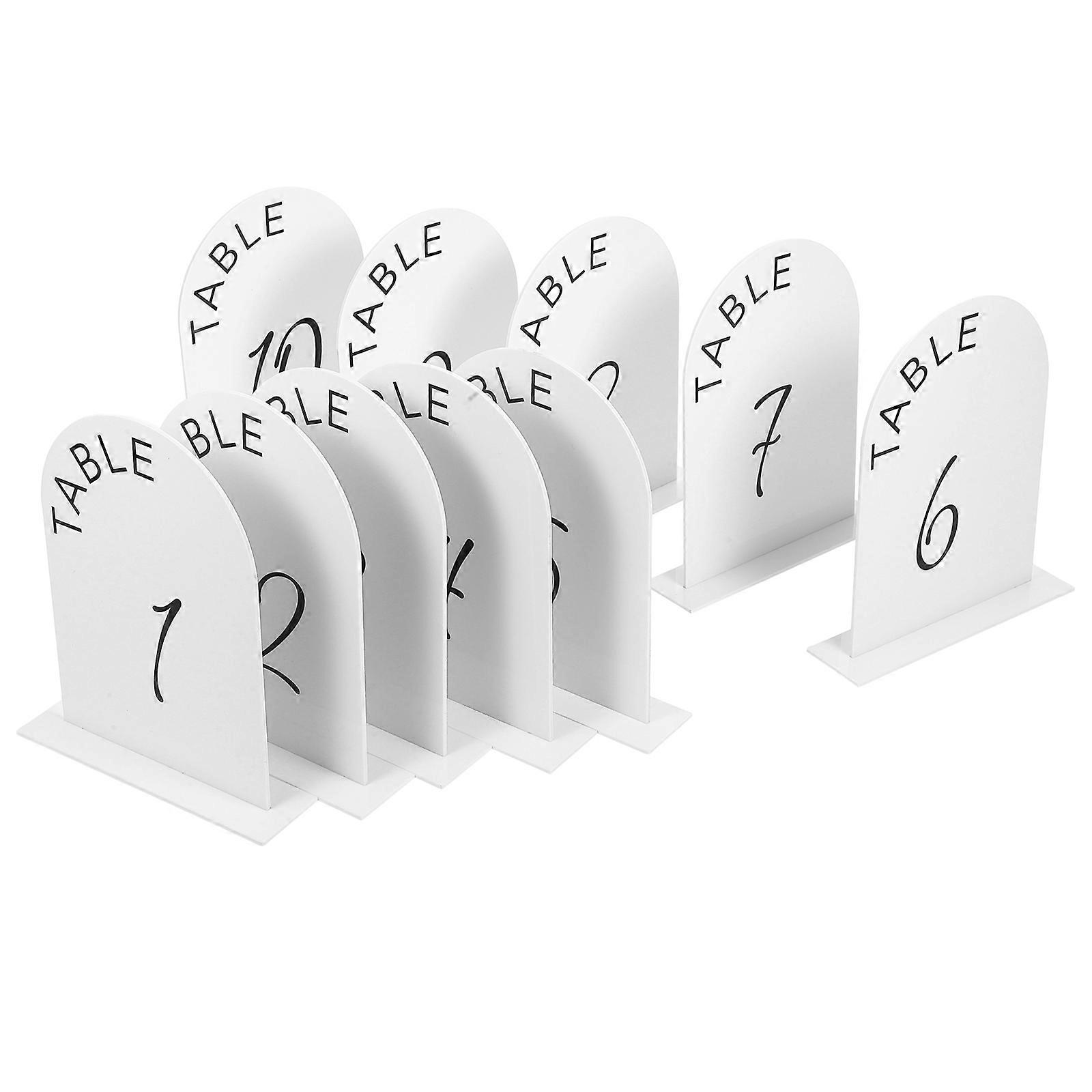 Wedding Table Numbers Acrylic Table Numbers with Base 10Pcs for Elegant Event