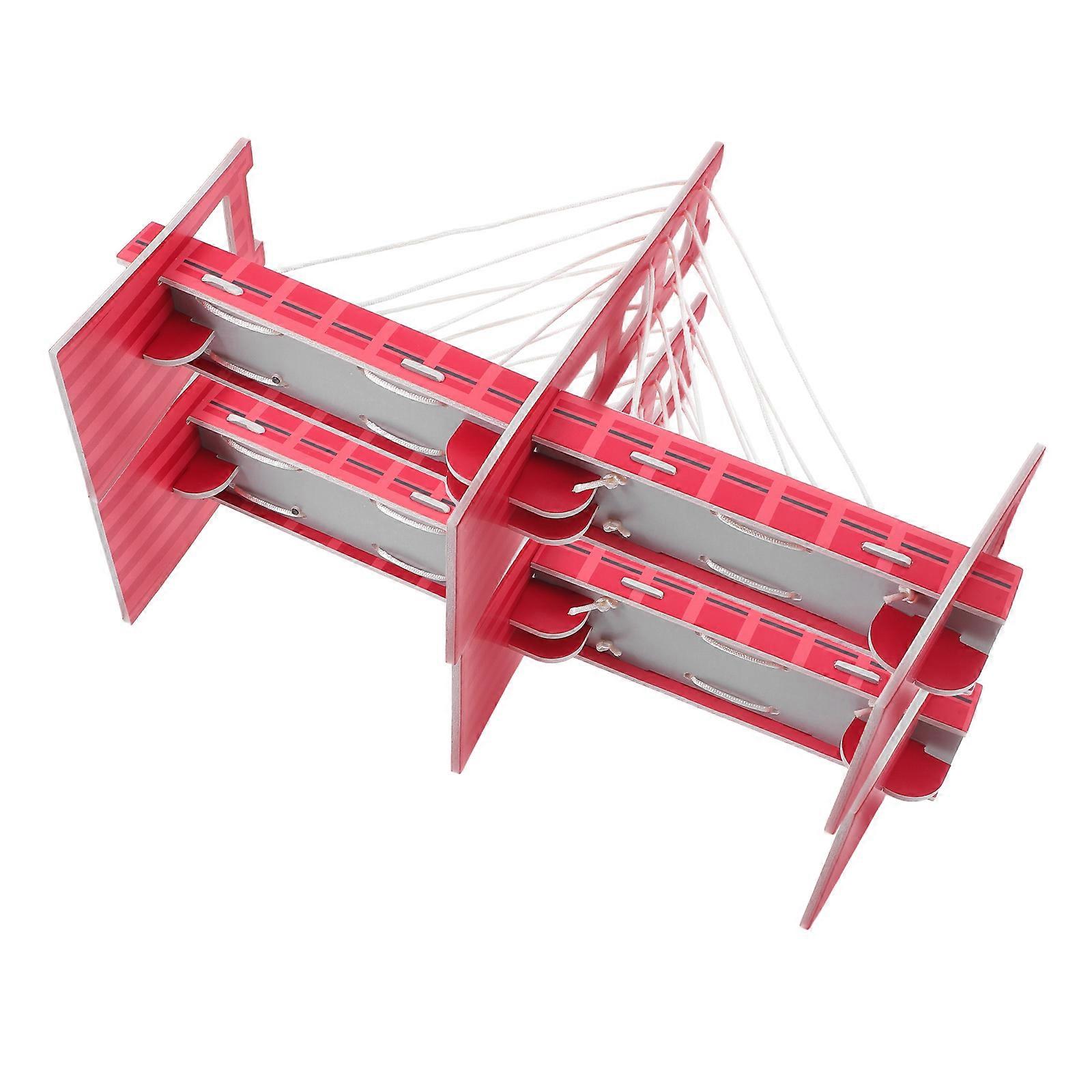 Science Experiment Cable Stayed Bridge Model for Kids DIY Assembly 2Pcs