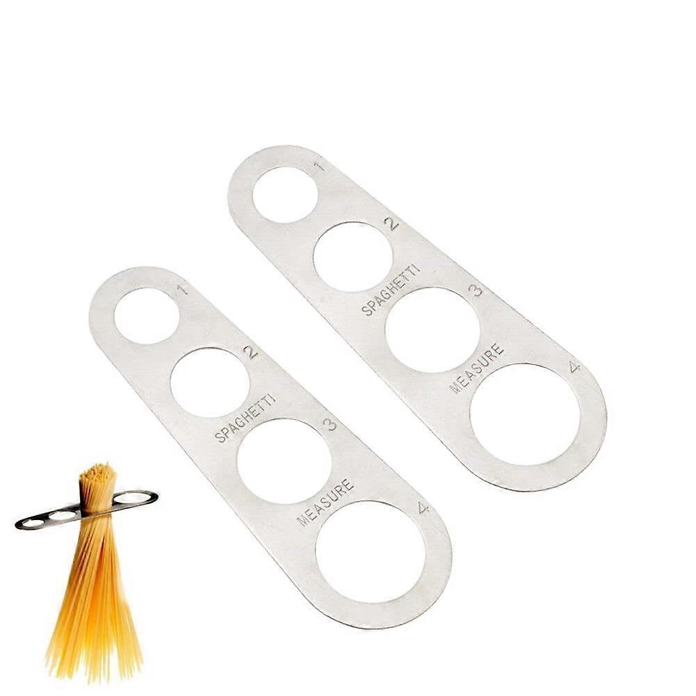 Stainless Steel Spaghetti Measuring Tool 2 Pack, 4 Size Pasta Portion Control, Dishwasher Safe