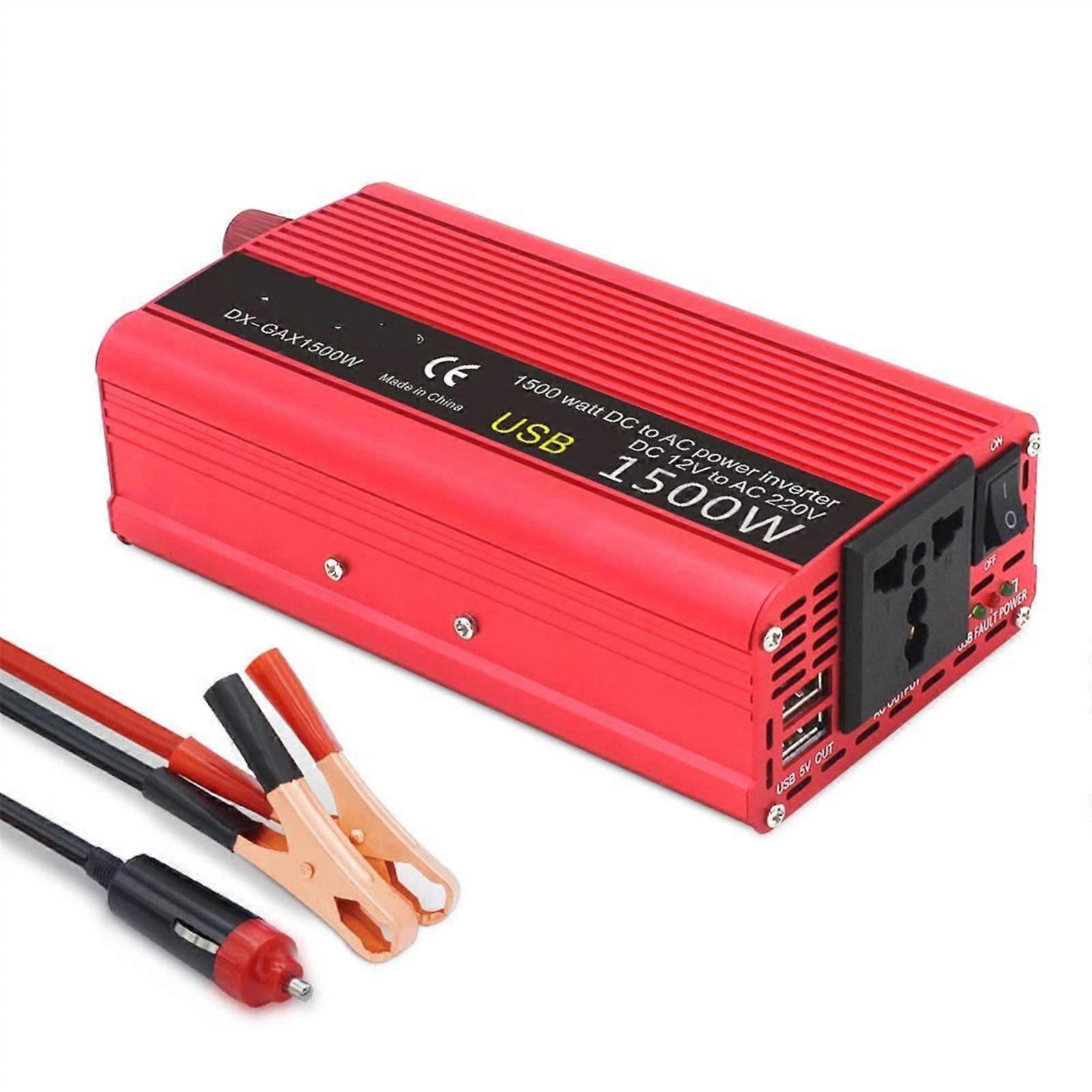 Power Inverter 12V to 220V Modified Sine Wave 1500W/2000W/2600W DC to AC Converter for Car RV Camping