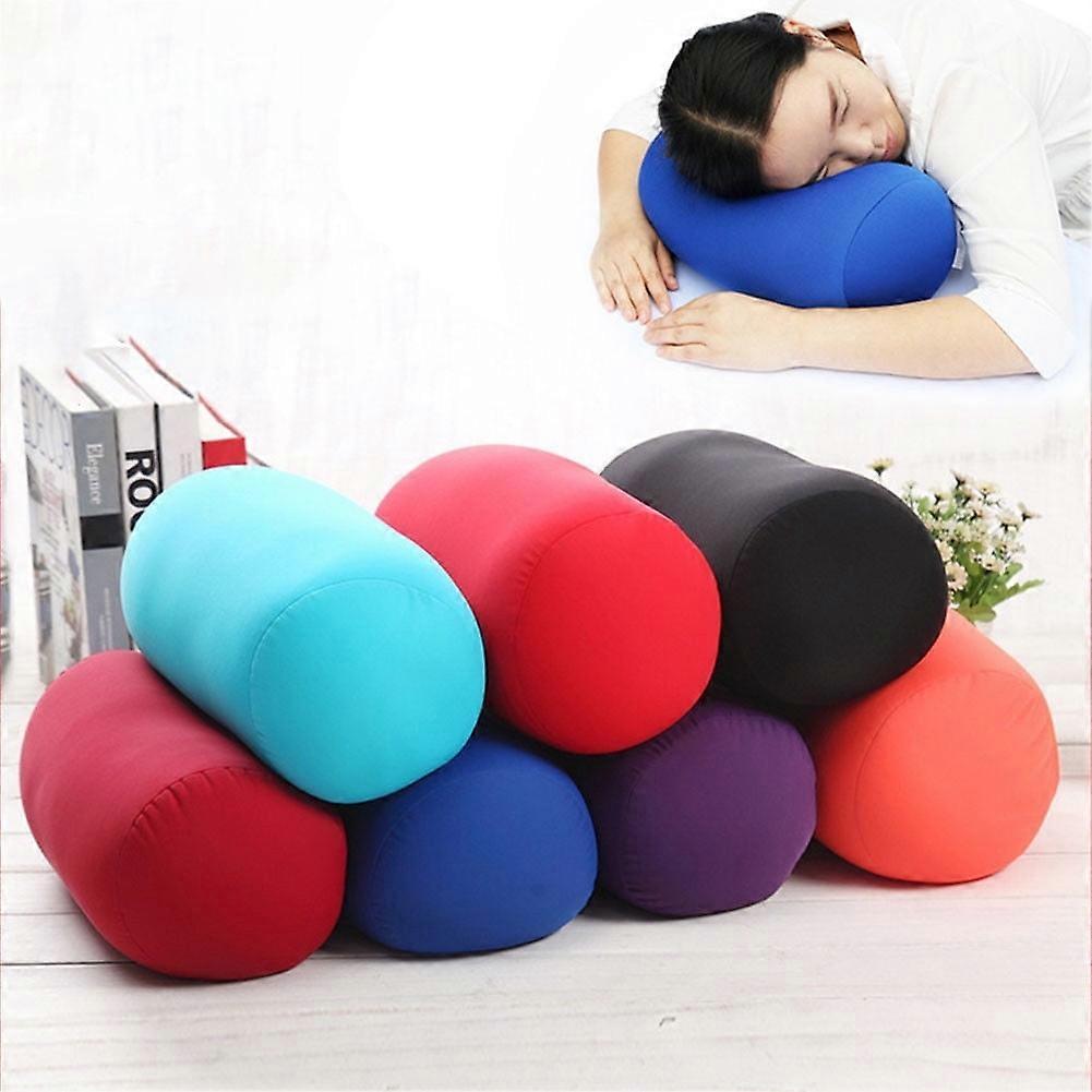 Micro bead Roll Bed Chair Car Cushion Neck Head Soft Support Back Pillow