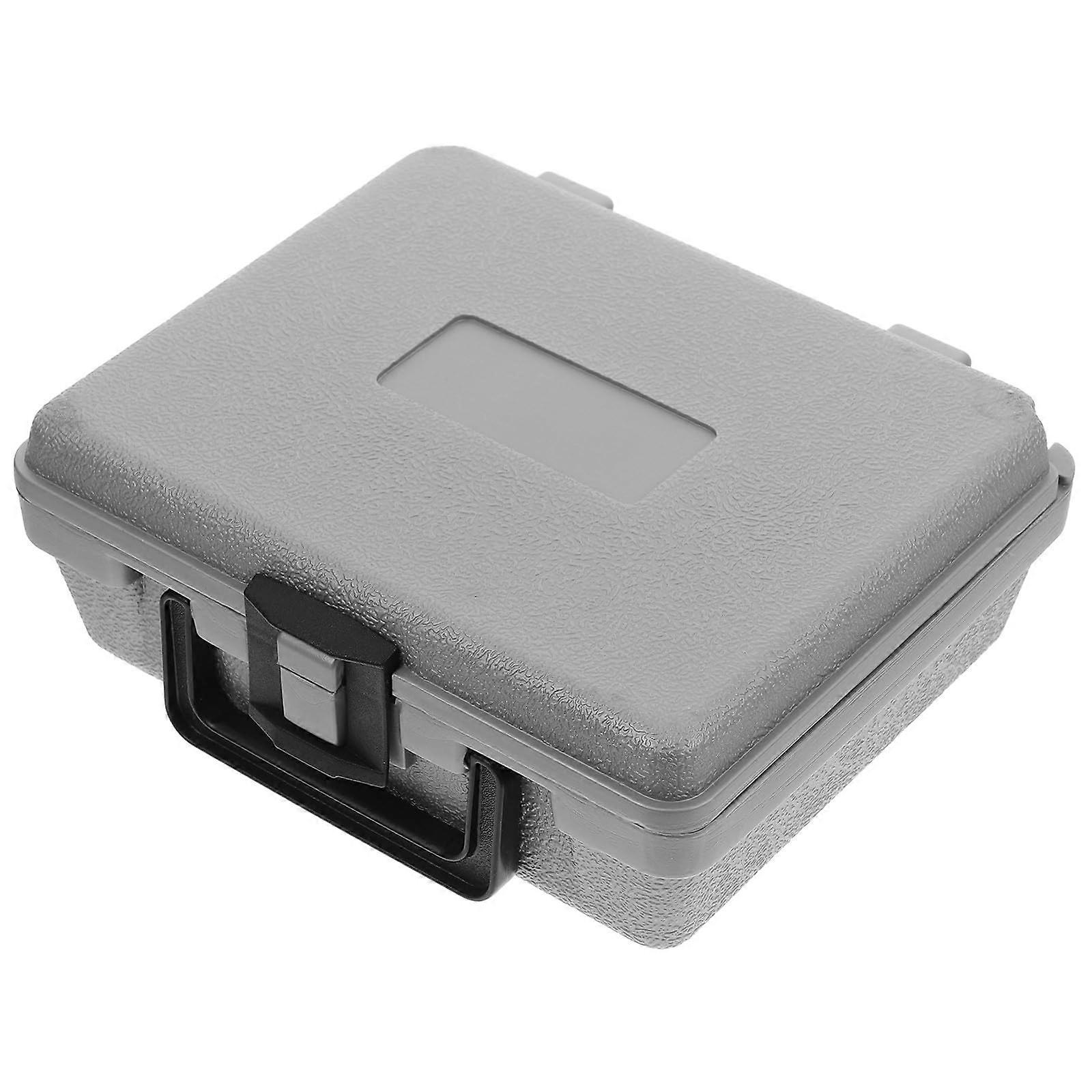 Waterproof Tool Box with Handle, Durable Small Storage Case for Hardware and Electricians, Silver Gray