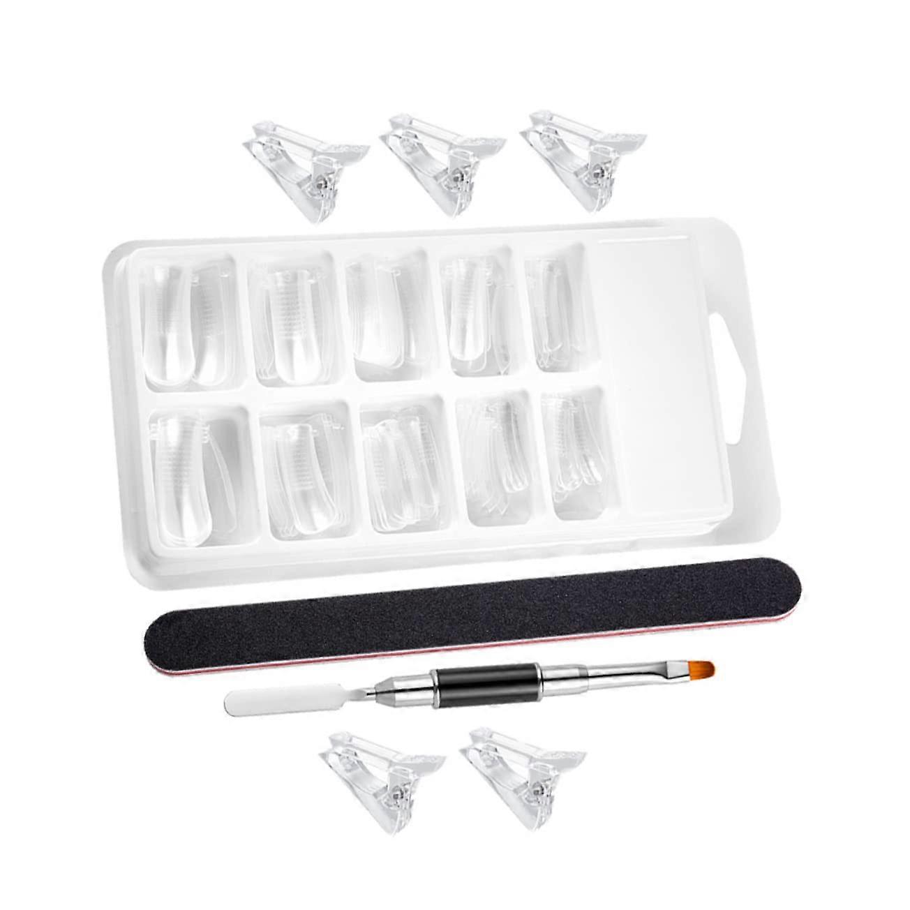 Nail Extension Kit with Full Cover False Nail Tips, Precision Molds, Multiple Sizes for DIY