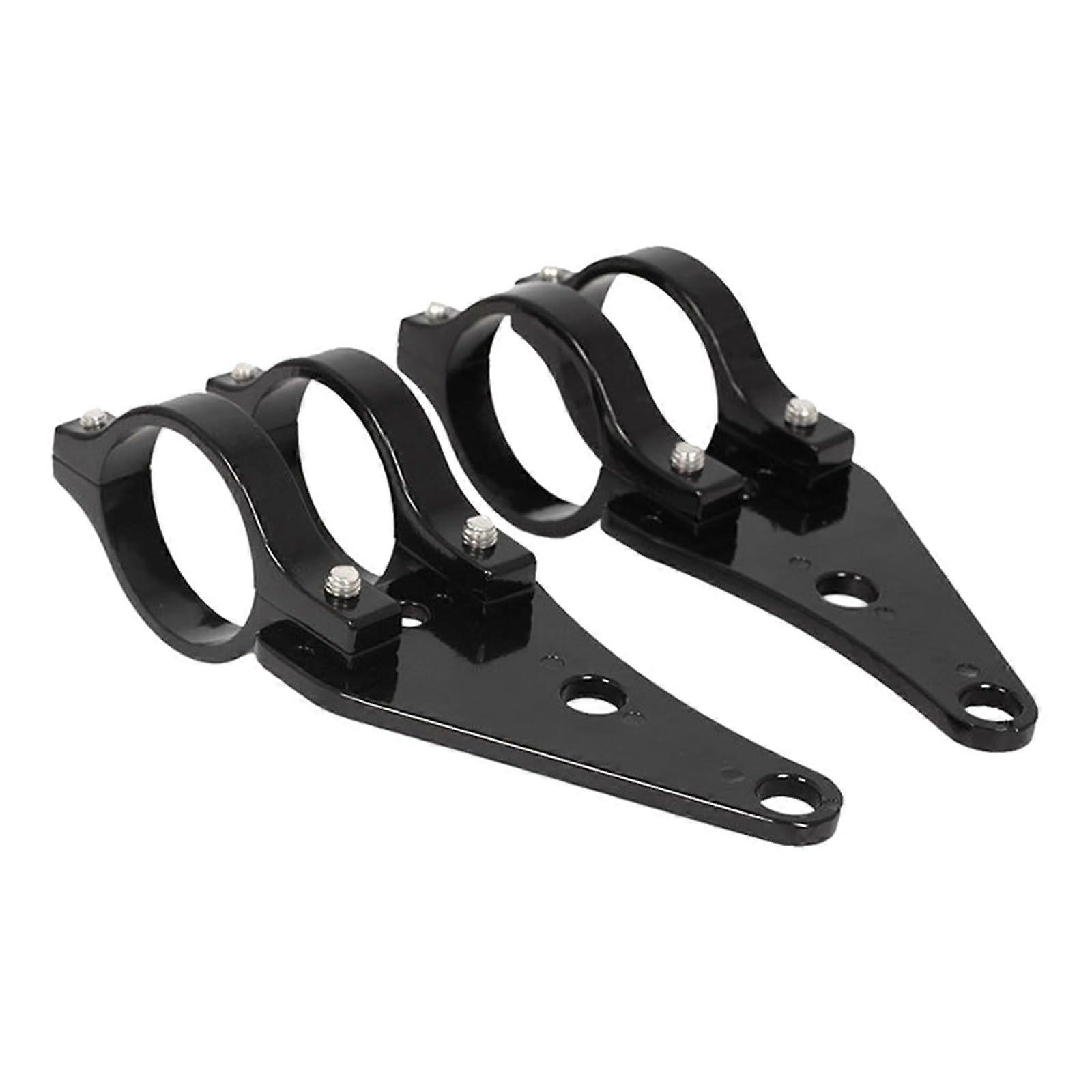 41mm Motorcycle Headlight Brackets Adjustable Fork Tube Clamp Universal Black Aluminum Mount