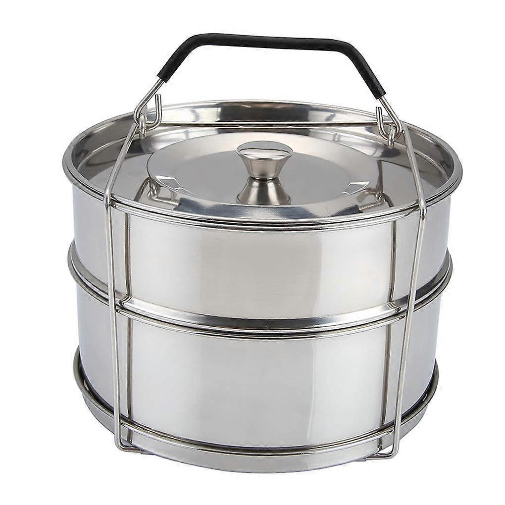 Pressure Cooker Steamer Insert TwoTier Stainless Steel Stackable Pans for Instant Pot Cooking