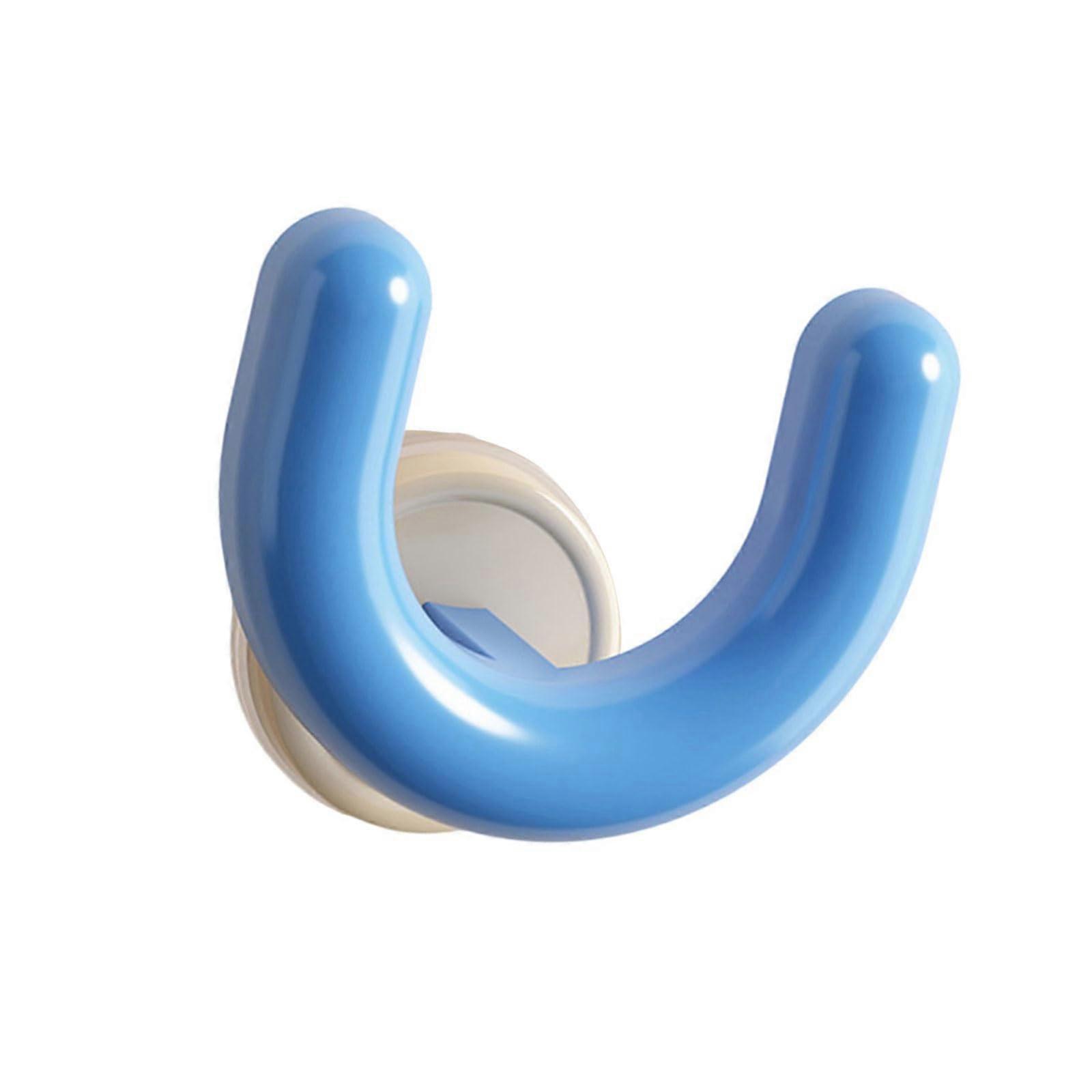 Space Saving Wall Mounted Slipper Storage Rack with Adjustable Width and Easy Suction Installation Blue