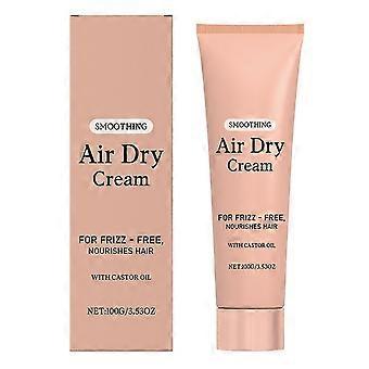 Smoothing Air Dry Cream for Hair Frizz Control, Hair Care Product with Castor Oil & Coconut Oil Weightless Styling Cream