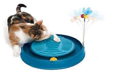Catit Circuito Azul con Pelota y Masajeador de Catnip (Gatos , Juguetes , Movimiento)