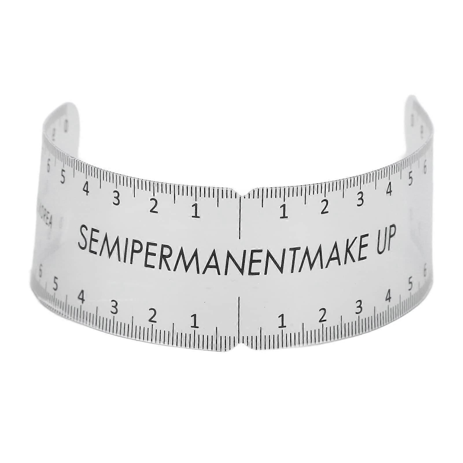 Eyebrow Stencil Measuring Ruler with Flexible Design, Reusable ABS Template for Precise Brow Mapping