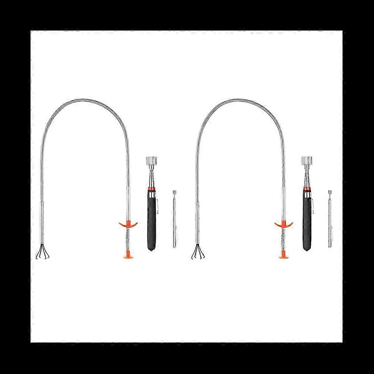 6 Pack Pick-Up Tool Set Magnetic Pick Up Tools Retrieving Telescoping Magnet Pickup Tools Bendable C