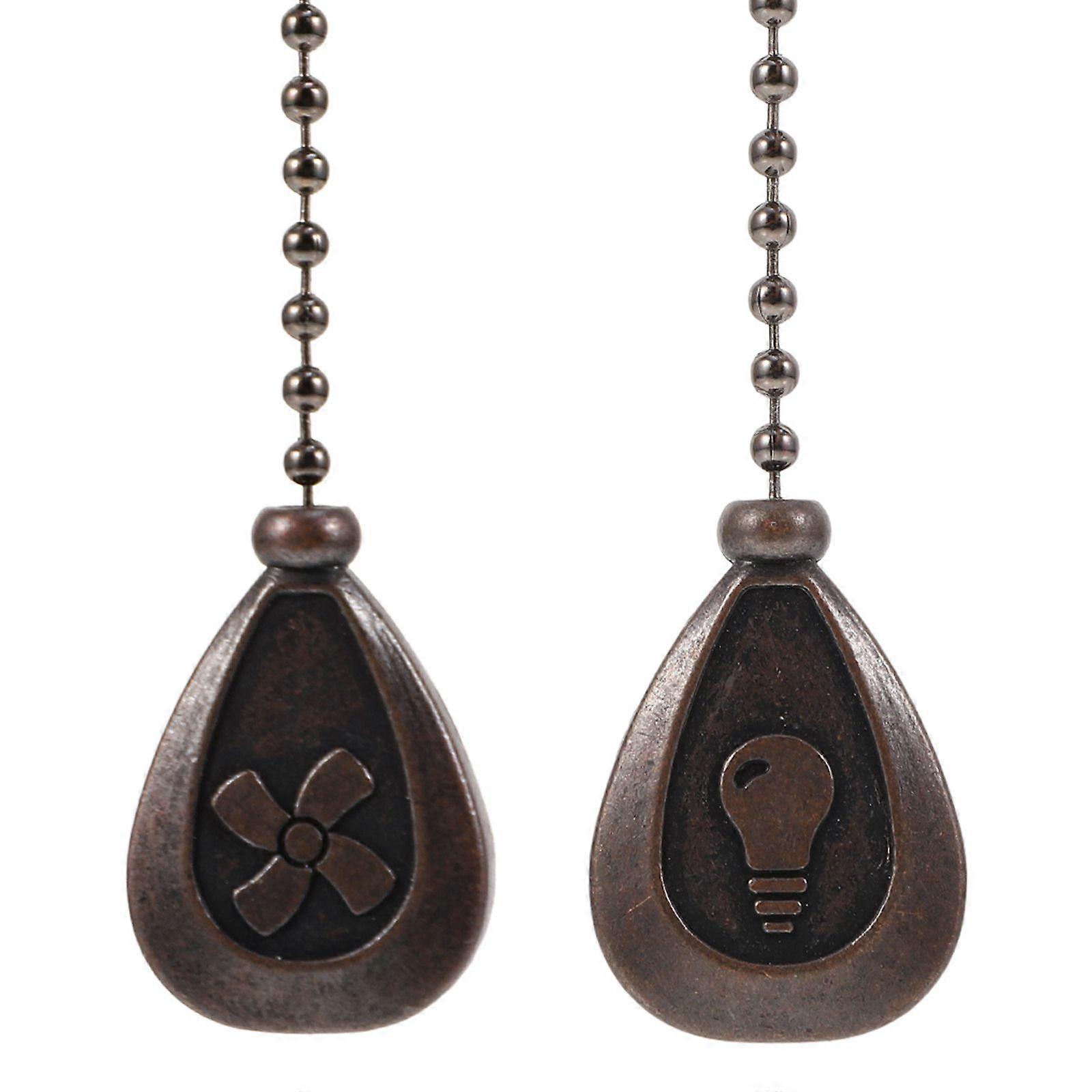 2Pcs Ceiling Fan Pull Chain Decorative Fan Light Pull Chain Pendant Extension