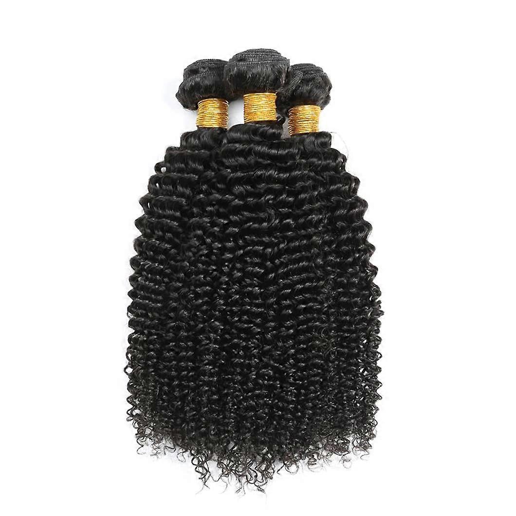 Cabelo humano afro crespo cacheado, 100% humano, extensões de cabelo, cor natural, 830 polegadas (21 cm).