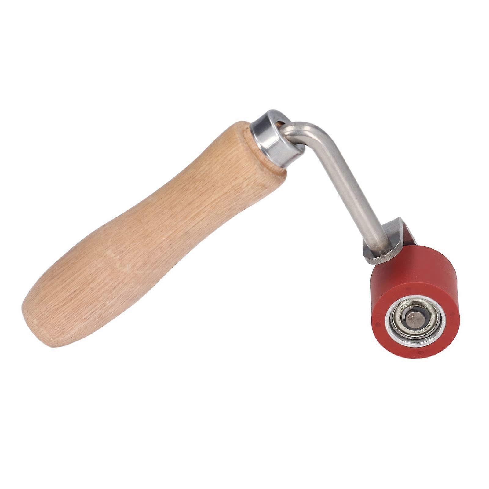 Silicone Seam Roller with Ergonomic Wooden Handle for Printmaking and Temp Craft Projects