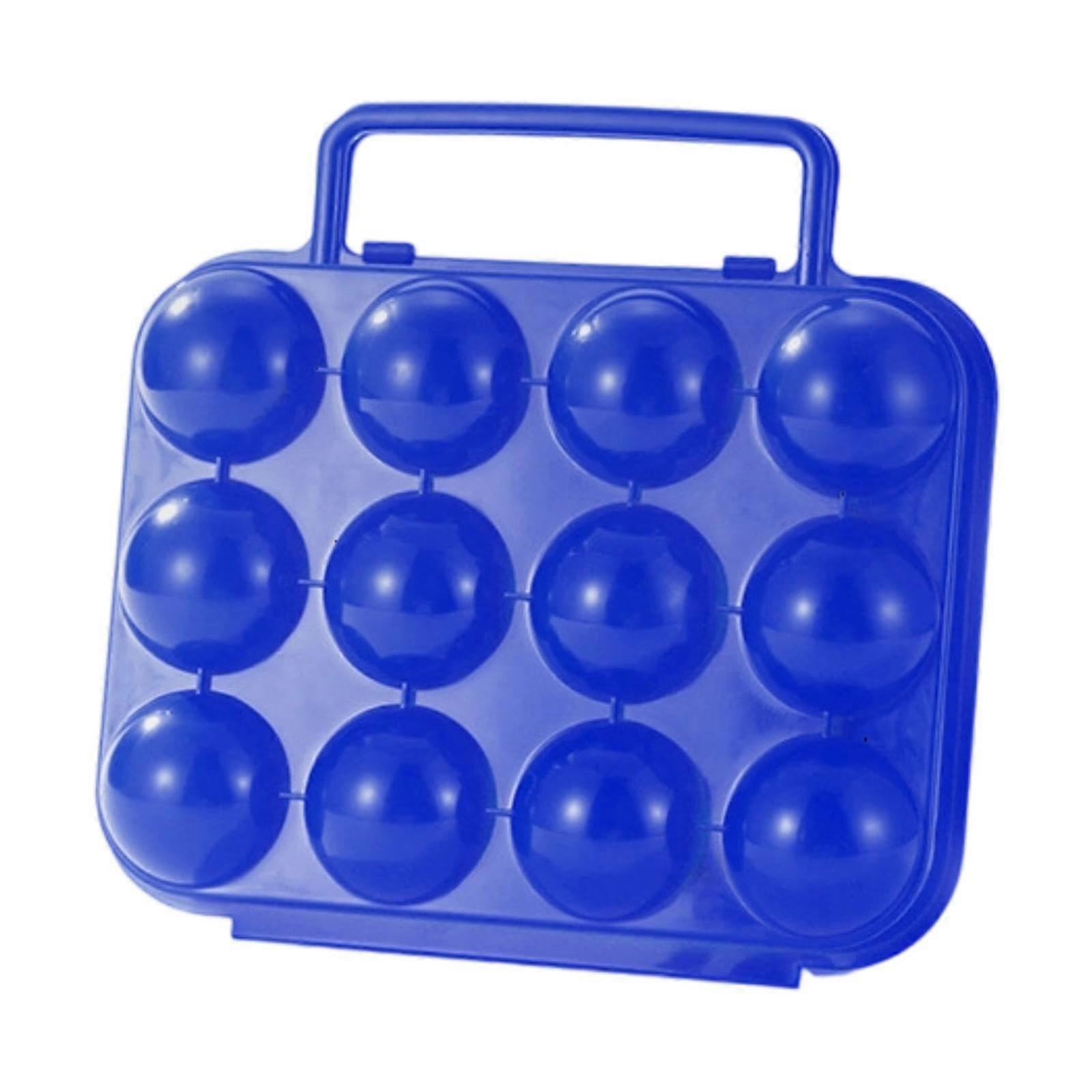 Camping Egg Holder 12 Egg Storage Container with Handle for Secure Transport and Outdoor Cooking