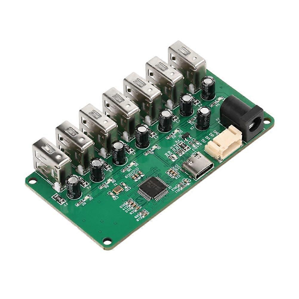 TypeC USB Hub 7Port Expansion with LED Power Indicator, 480Mbps Speed Plug and Play