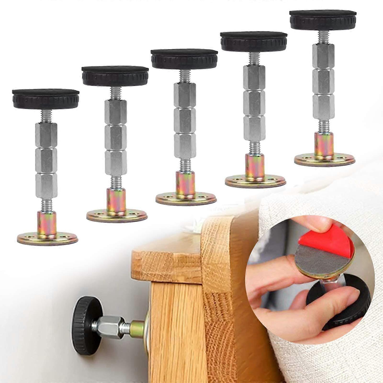 5 Pack Adjustable Bed Frame Anti Shake Tool with Wall Protection and Noise Reduction