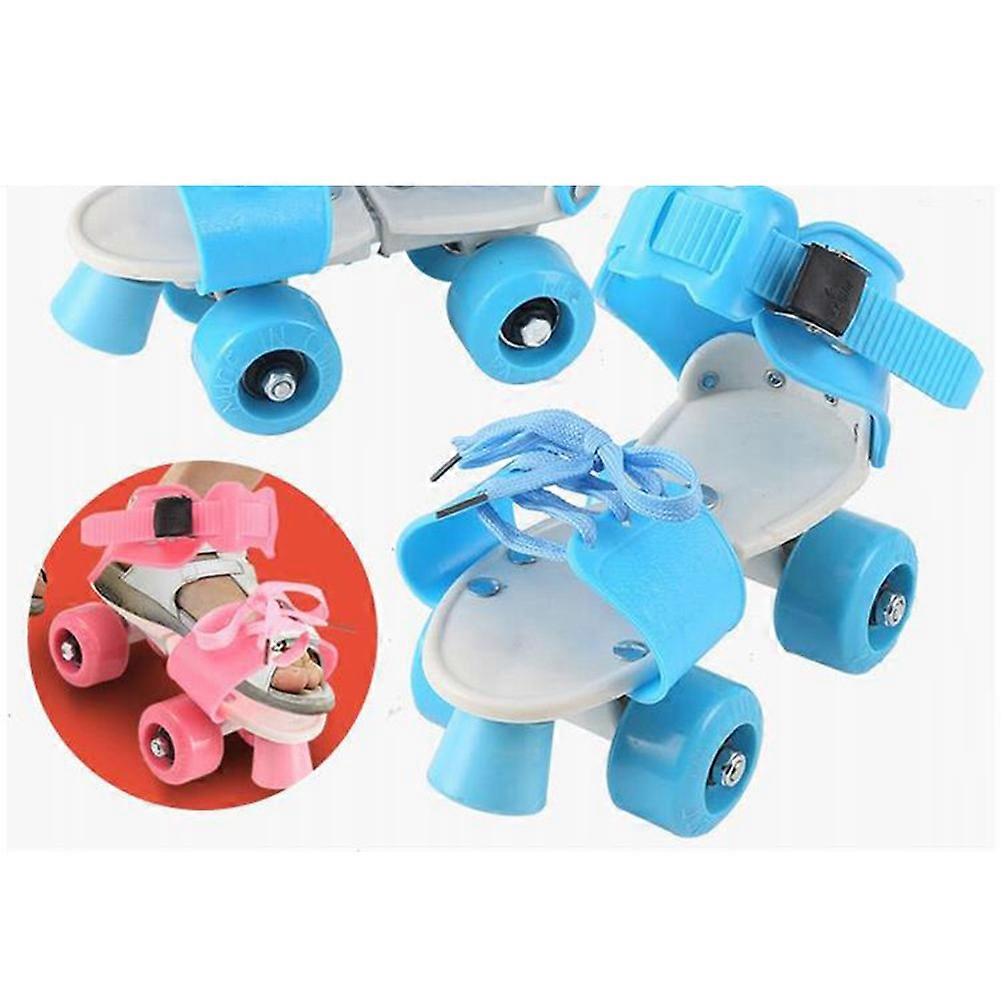 Adjustable Children Skate Shoes Double Row Skating Pink