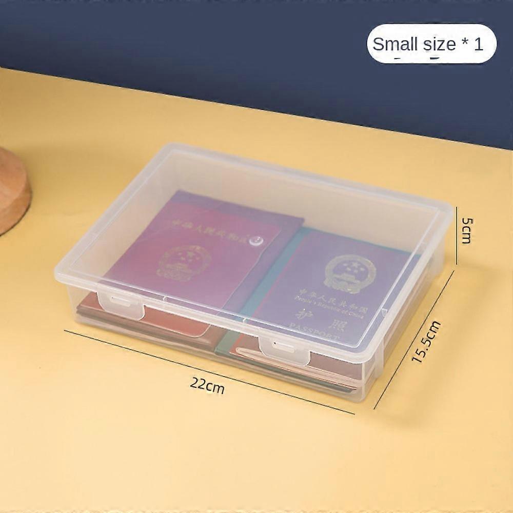 Simplicity Plastic Document Organizer Square Shape Clear A4 Organizing Box Storage Box