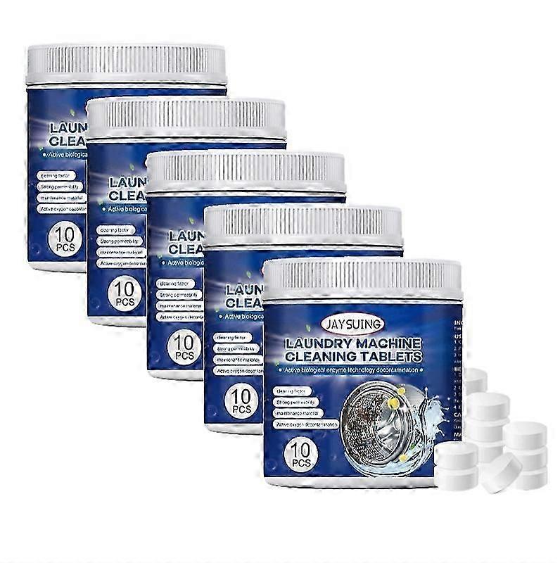 1-5x Washing Machine Cleaning Effervescent Tablets - Deep Clean & Remove Odors, 10pcs