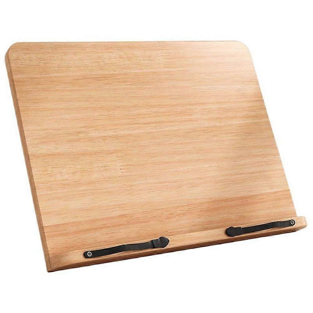 Compact Foldable Reading Stand, Wood Book and Tablet Holder, Easily Adjustable Rest