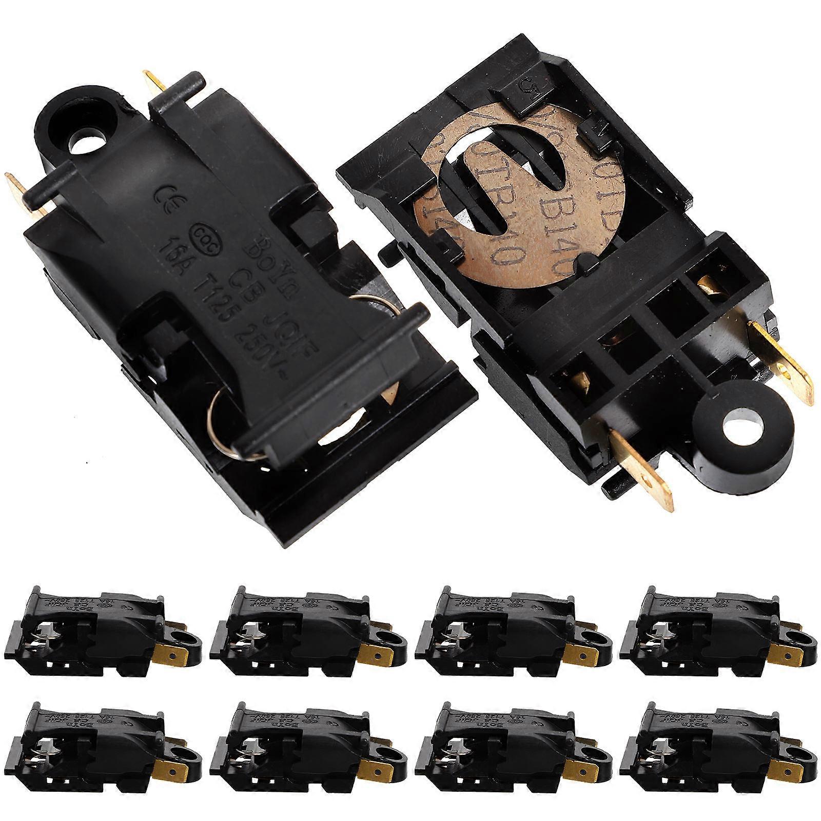 Temperature Control Switch for Electric Kettle Thermostat 10Pcs Black