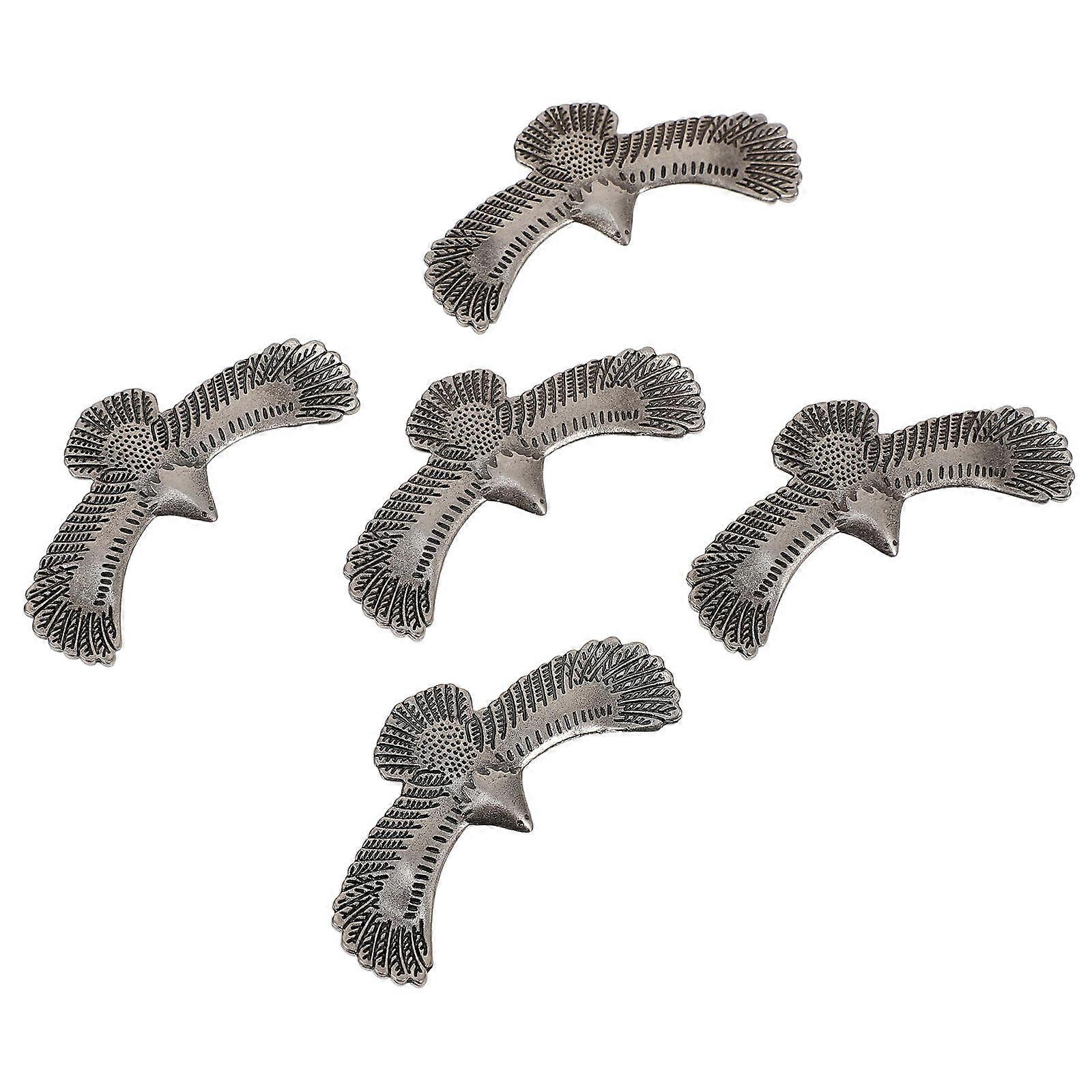 DIY Supplies Silver Alloy Eagle Shape Rivets for Bags 5Pcs Pack